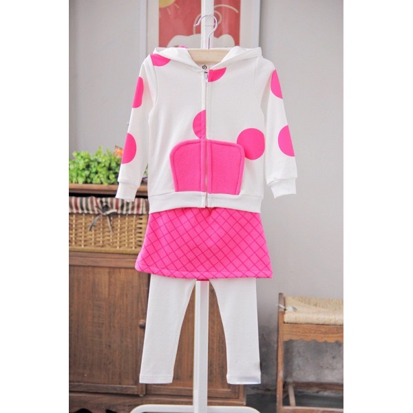 The new package hip jacket girls autumn dot culottes