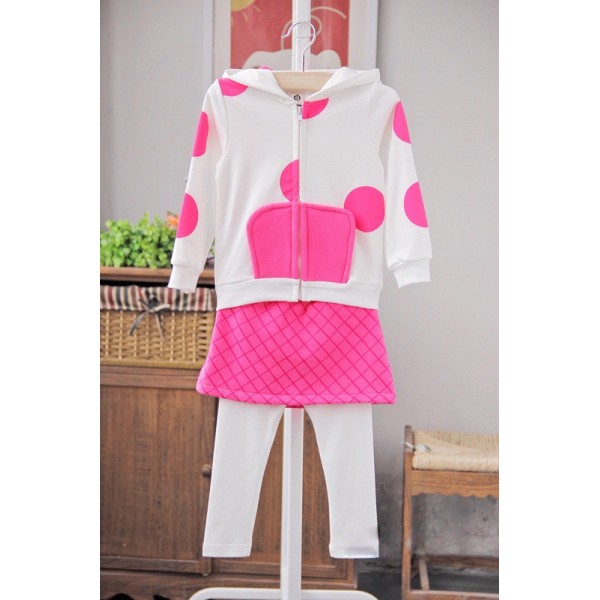 The new package hip jacket girls autumn dot culott...