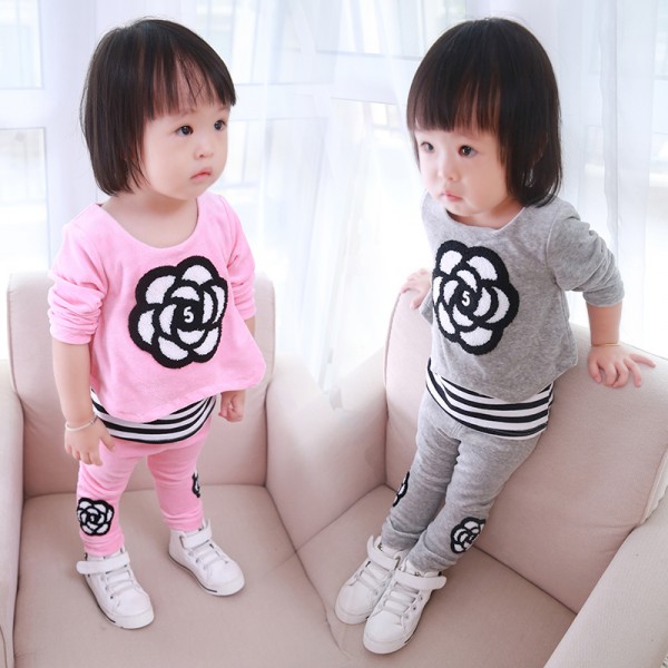 Cute girls two-piece cotton suit jacket