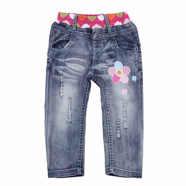 girls pants children clothing peppa pig trousers nova brand kids wear 100% cotton cowboy for baby girls G5203