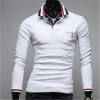 2015 new hit color stitching cuffs Korean men cultivating long-sleeved T-shirt Slim