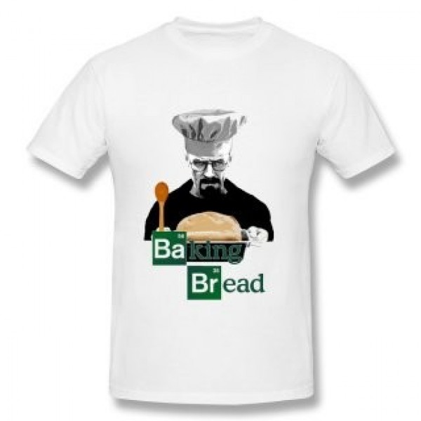 New 2014 Men Tshirt Cotton Breaking Bad Heisenberg Walter White Bread Print T-Shirt Mens  