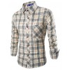 2015 New Blouse  Men's Shirts Plaid Shirts Casual  Stylish Fashion  Korean Style Long Sleeve Shirt Turn-down Collar  12064