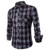 2015 New Blouse  Men's Shirts Plaid Shirts Casual  Stylish Fashion  Korean Style Long Sleeve Shirt Turn-down Collar  12064