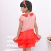 2015 summer new girls wear short sleeved Chiffon Dress