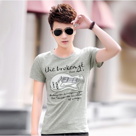 The new 2015 short sleeve T-shirt male han edition dress men's short sleeve T-shirt men's printing a half sleeve T-shirt in summer