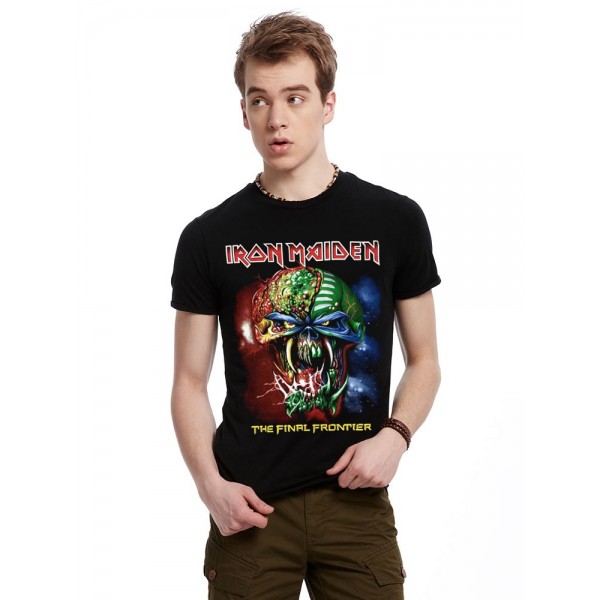 New fashion 3D printing T-shirt, heavy metal band, iron maiden demon pattern