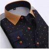   2015 New Fashion Style Polka Dot Men Shirts Long-Sleeve Cotton Shirt plus size S-4XL 30cl