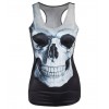 2015 hot Women Digital printing the word vest Fashion slim skull pattern tank For Women BX002