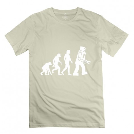 Men's Personalize Sheldon Cooper Human Evolution Futurama Robot Evolution Geek T-shirt