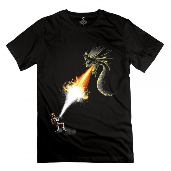 Men's Personalize Firefight Dragon T-shirt