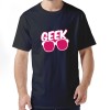 Men's Custom Geek Glasses Border T-shirt