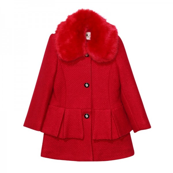Kids Girls wool coat 2015 woolen coat in winter children are thick warm coat