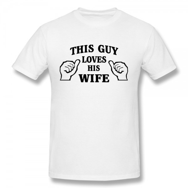 Men's Customize Guy Loves Wife T-shirt