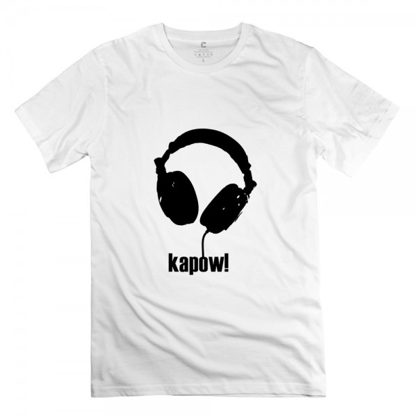 Men's Customize Kapow Head Phones T-shirt