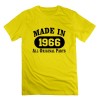 Men's Personalize 50th Birthday Gift Made 1966 Original Parts Black T-shirt