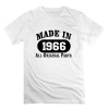 Men's Personalize 50th Birthday Gift Made 1966 Original Parts Black T-shirt