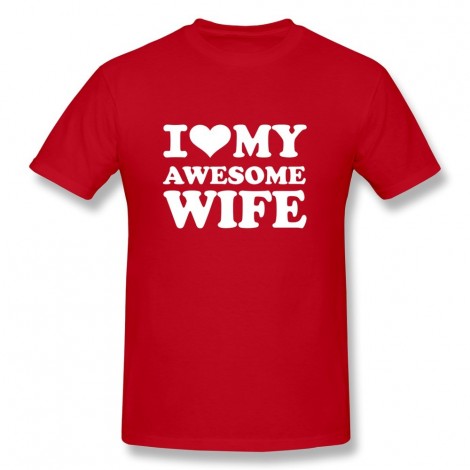 Men's Custom I Love Awesome Wife T-shirt