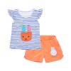 children   pure cotton girl short sleeve T-shirt two-piece fashion baby clothes