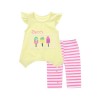 children   pure cotton short sleeve T-shirt two-piece fashion girl clothes